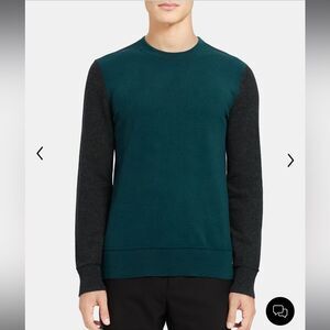 THEORY Color Blocked Sweater in 100% Cashmere size L‎ mens